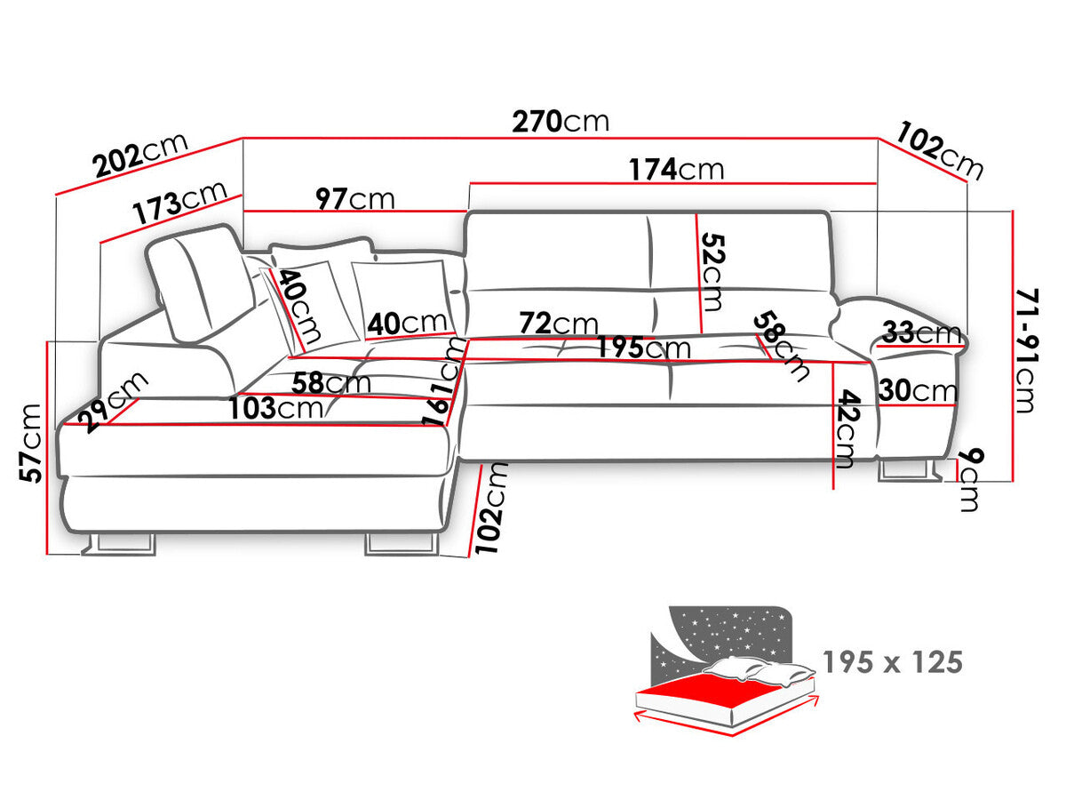 Hjørnesofa Comfivo 166