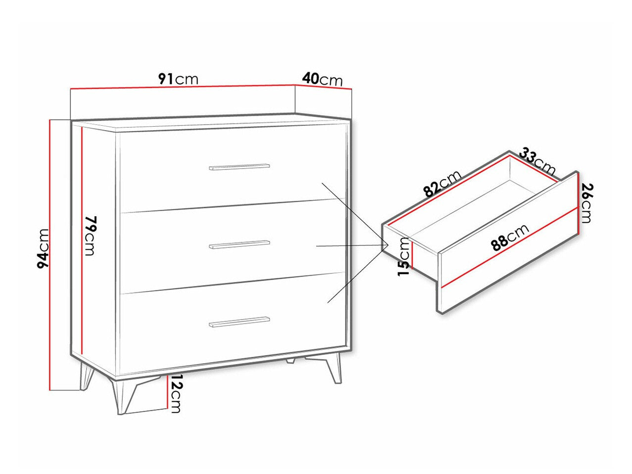 Chest of drawers Parma D101
