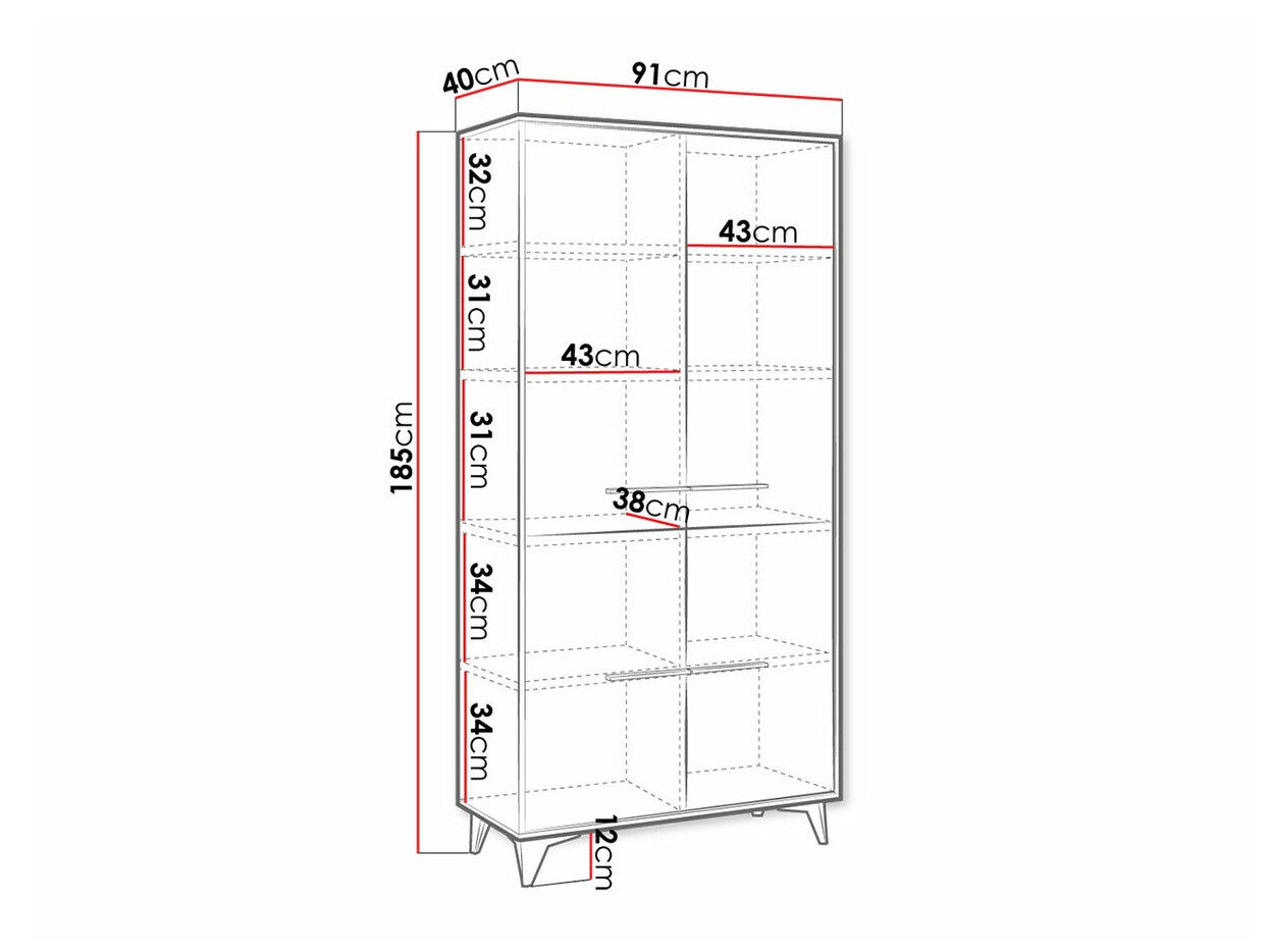 Bookcase Parma D106