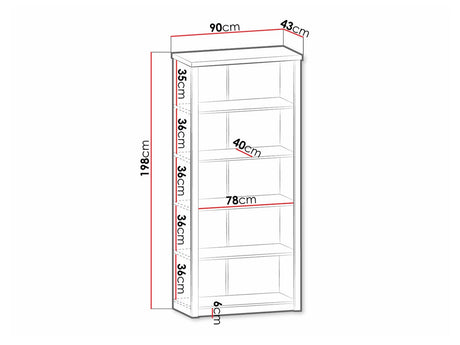 Bookcase Parma A129