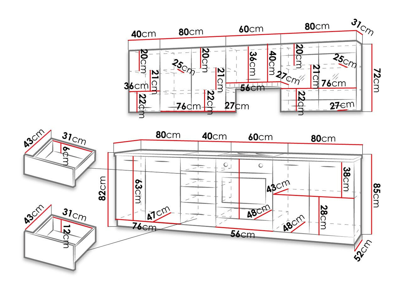 Køkkensæt Tucson 167