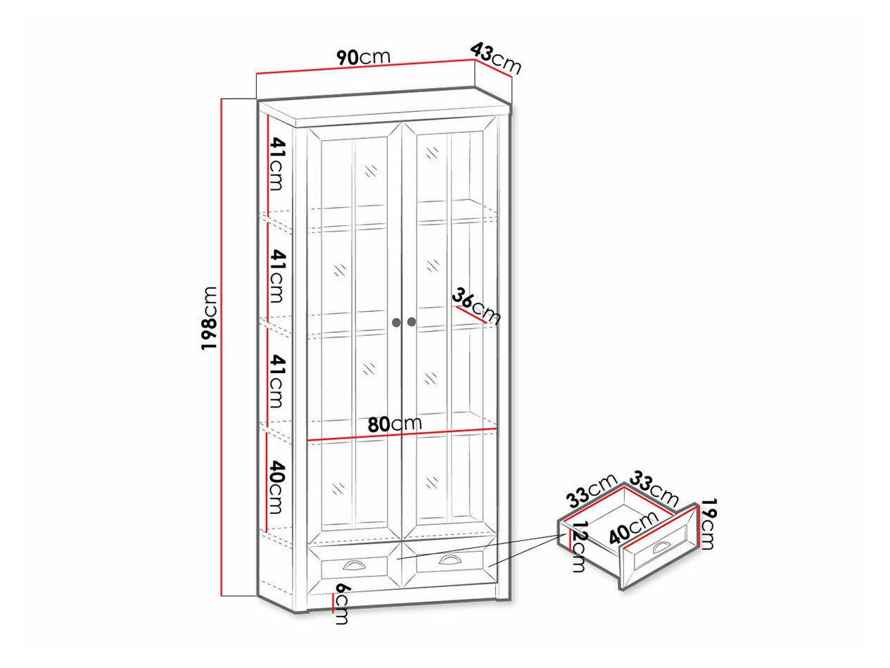 Display cabinet Parma A137
