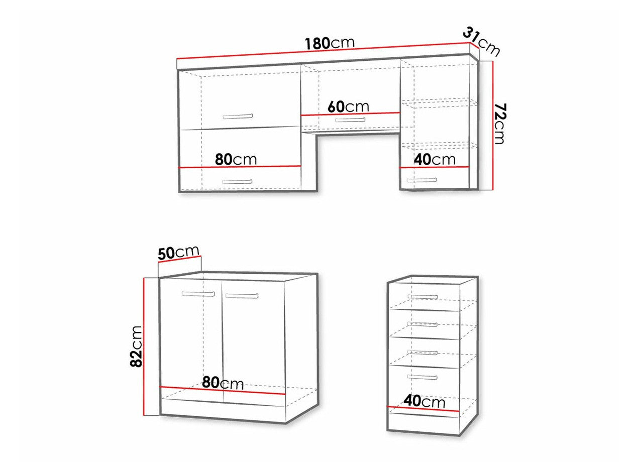Modulopbygget køkkensæt Multi White 125