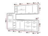 Modulopbygget køkkensæt Wood White 136