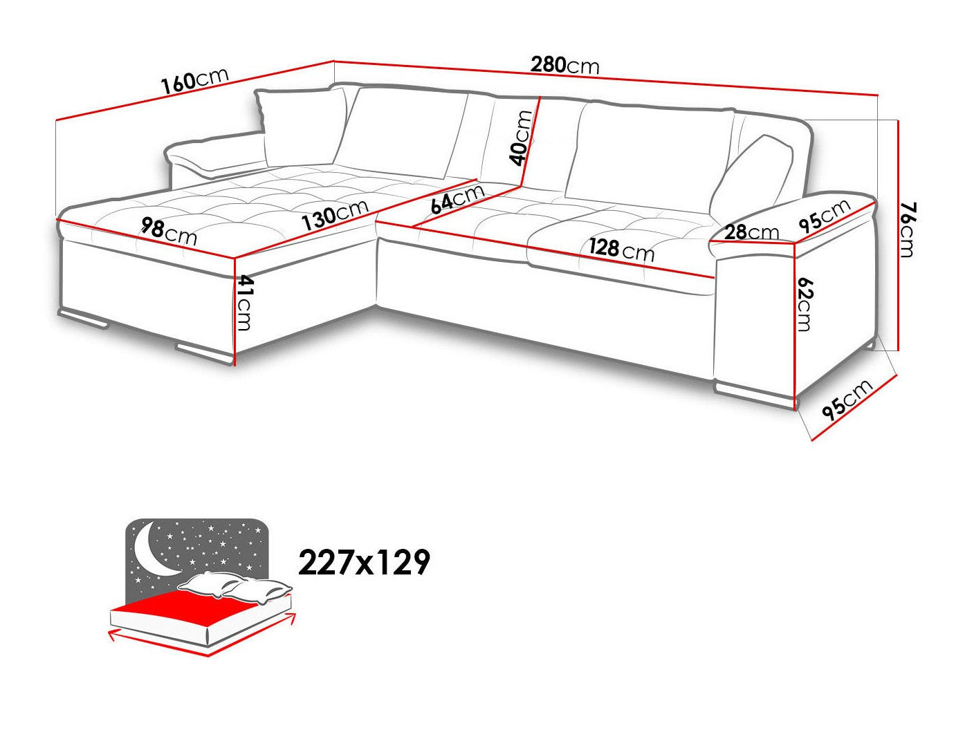 Hjørnesofa Comfivo 181