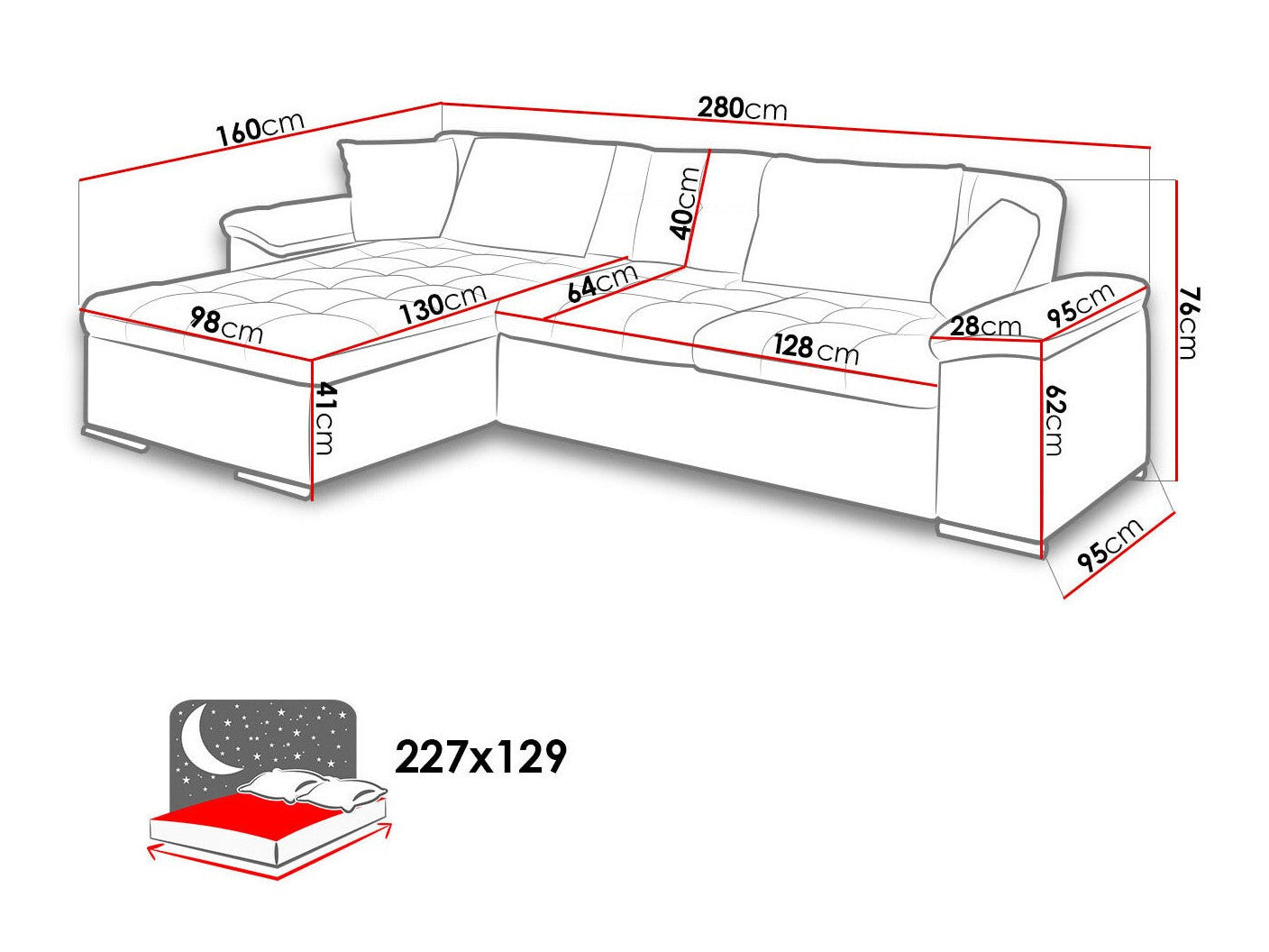 Hjørnesofa Comfivo 181