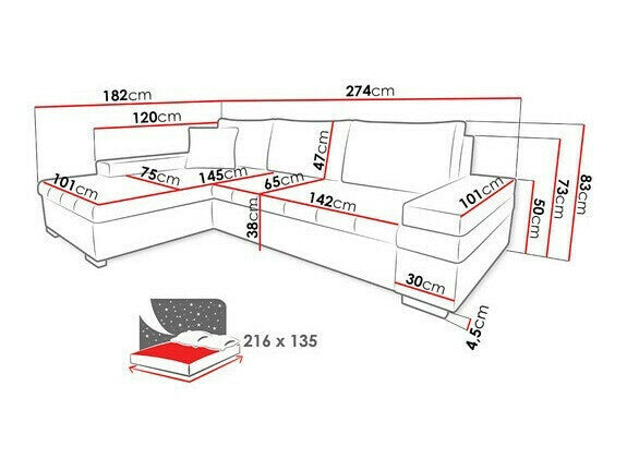 Hjørnesofa Comfivo 212