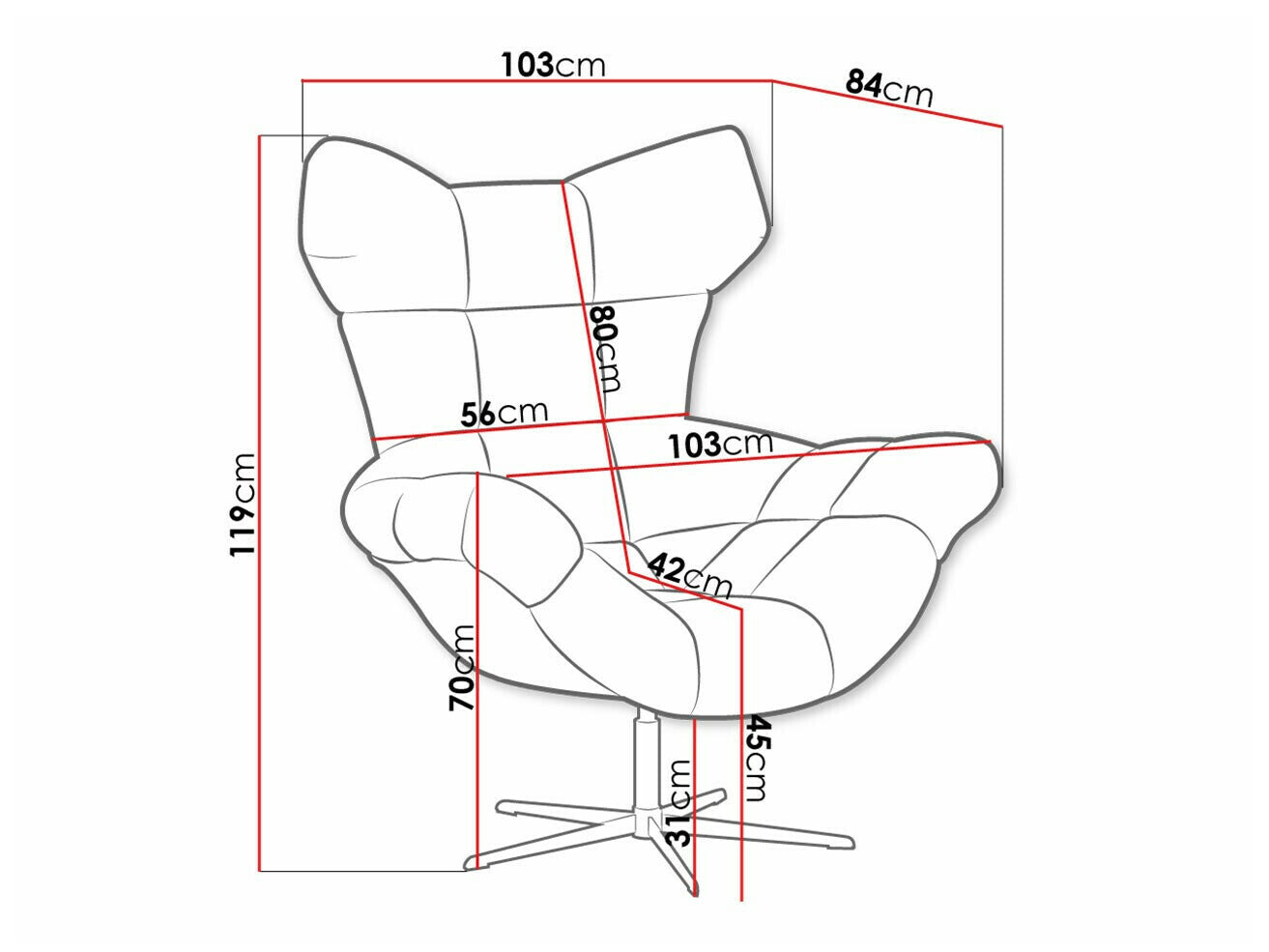 Lænestol Indiana 146