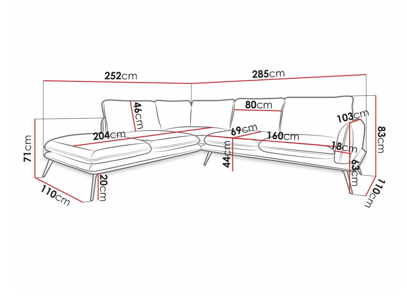 Hjørnesofa Lincoln A100