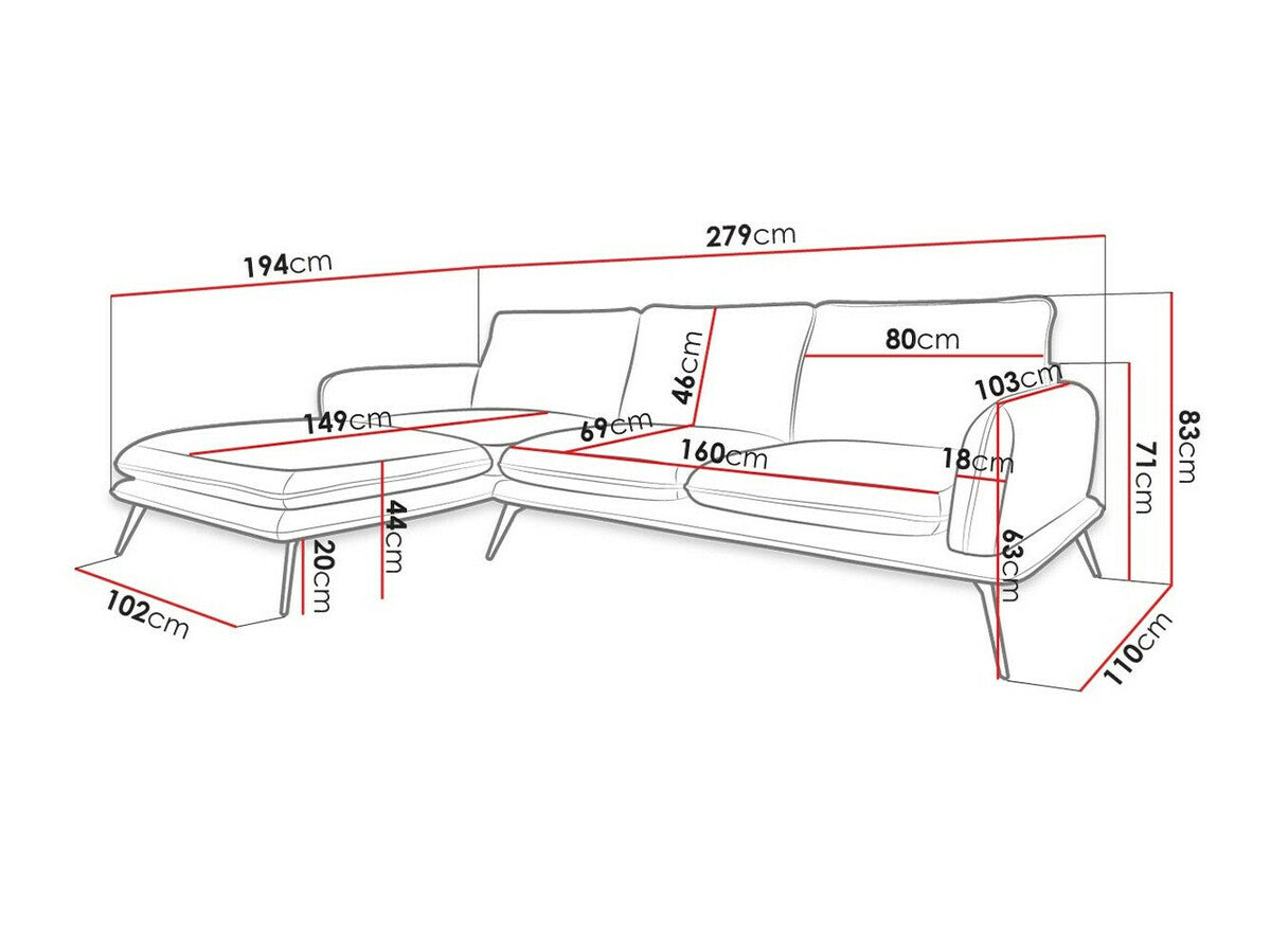 Hjørnesofa Lincoln A101