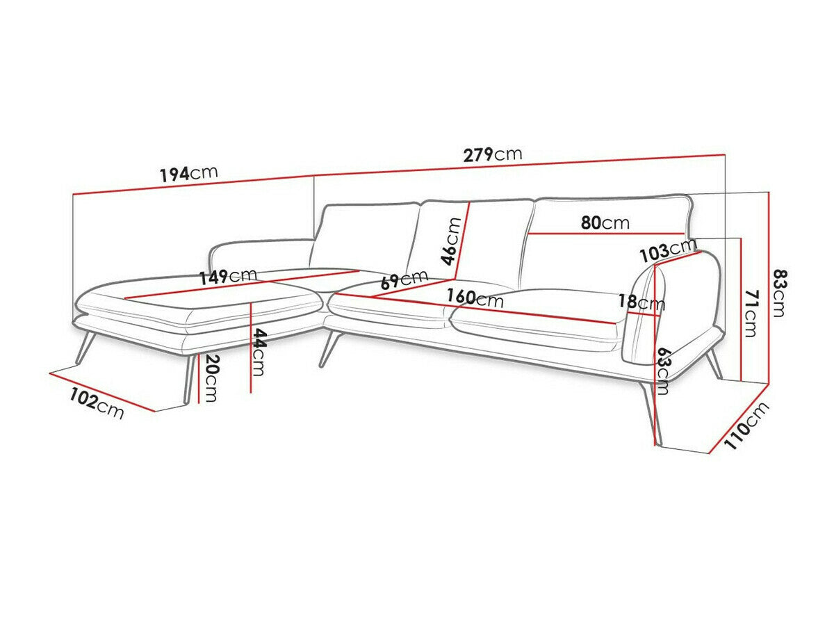 Hjørnesofa Lincoln A101