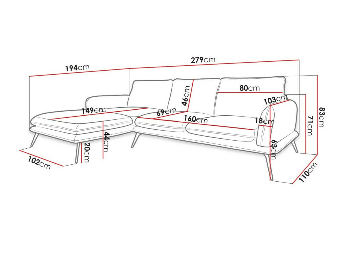 Hjørnesofa Lincoln A101