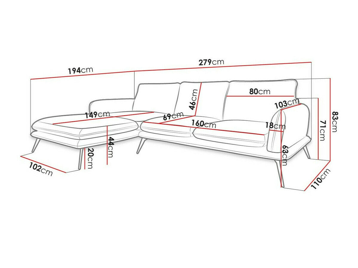 Hjørnesofa Lincoln A101