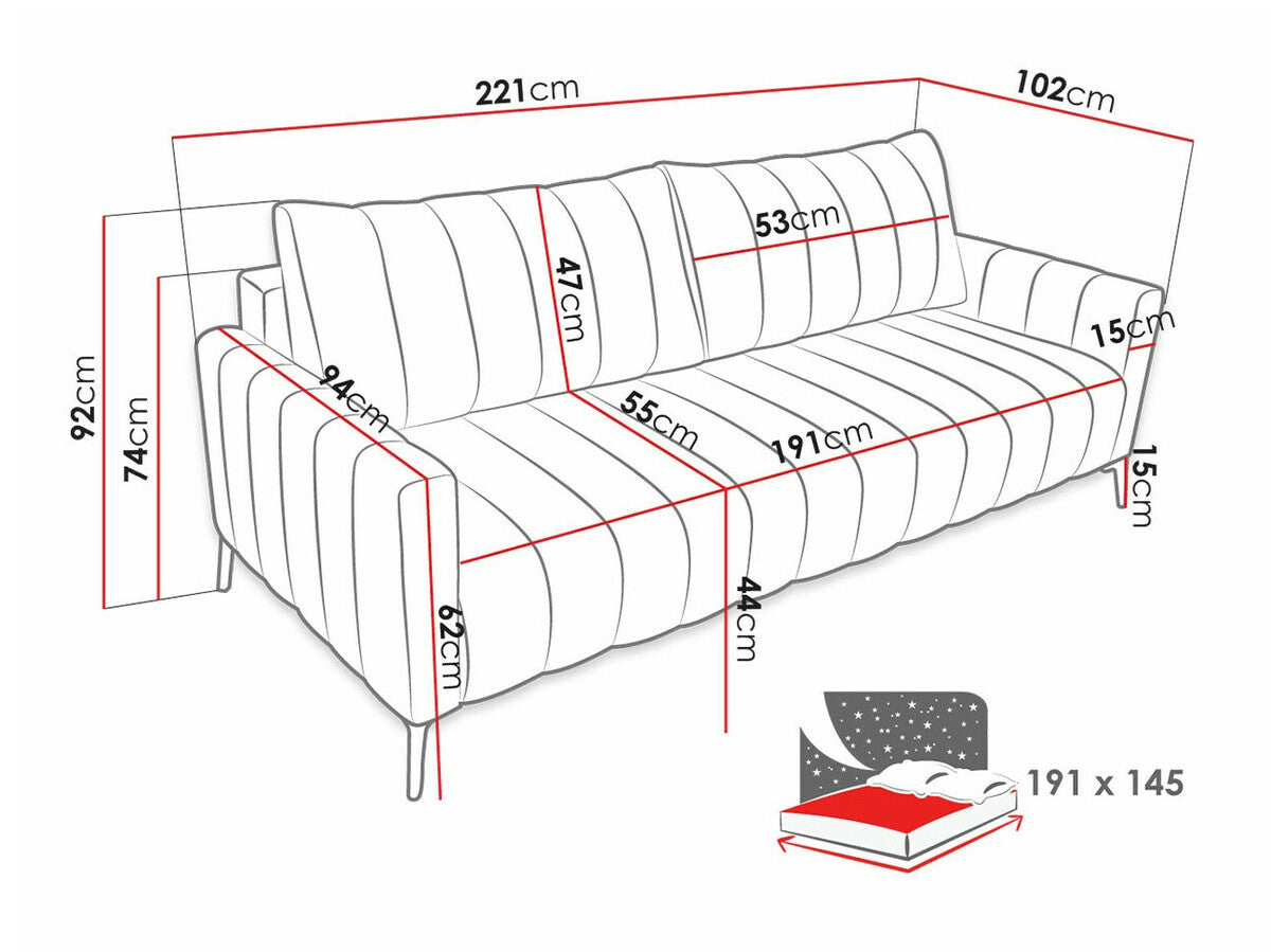 Sovesofa Lincoln 165