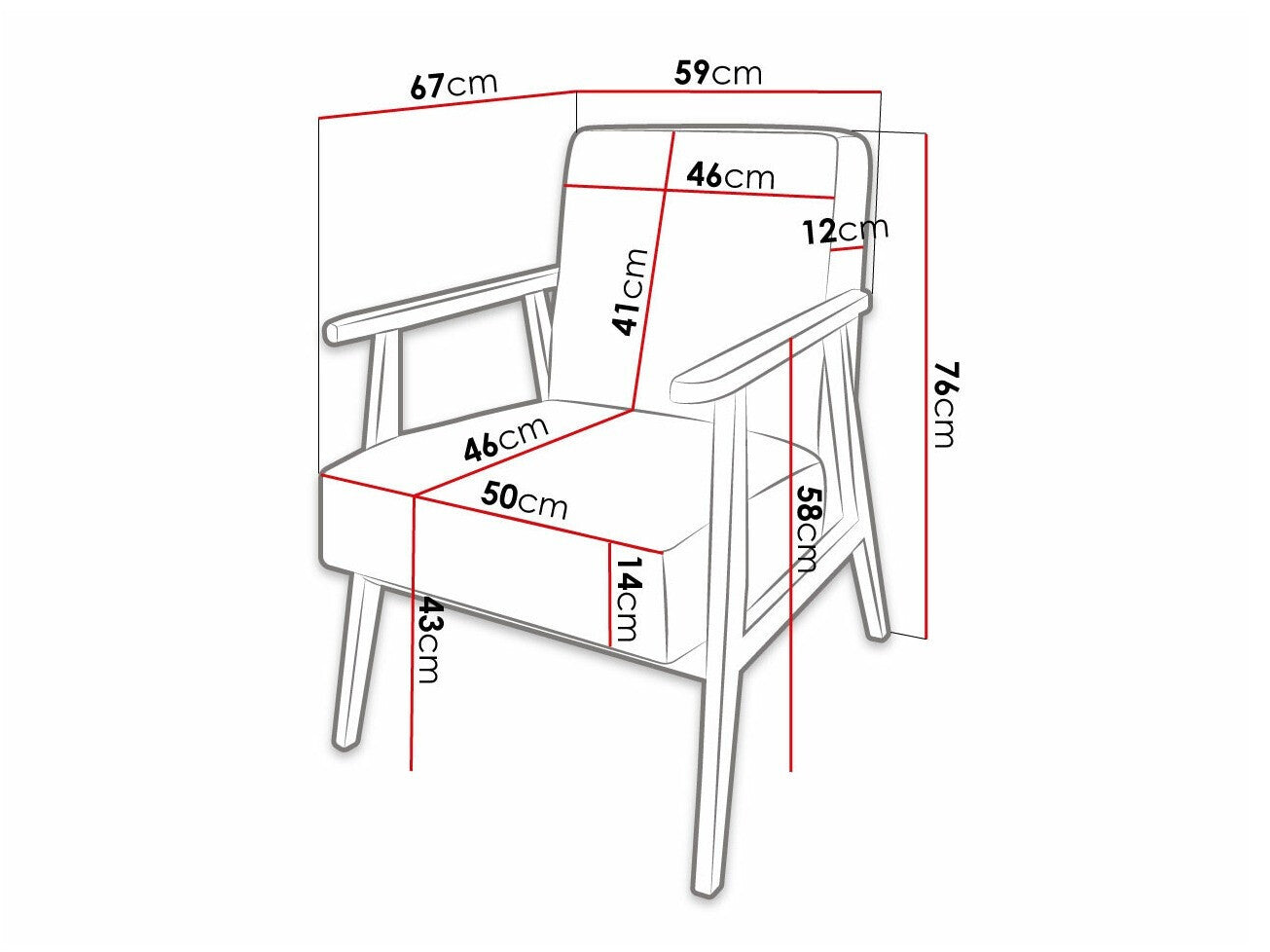 Armchair Clovis 100