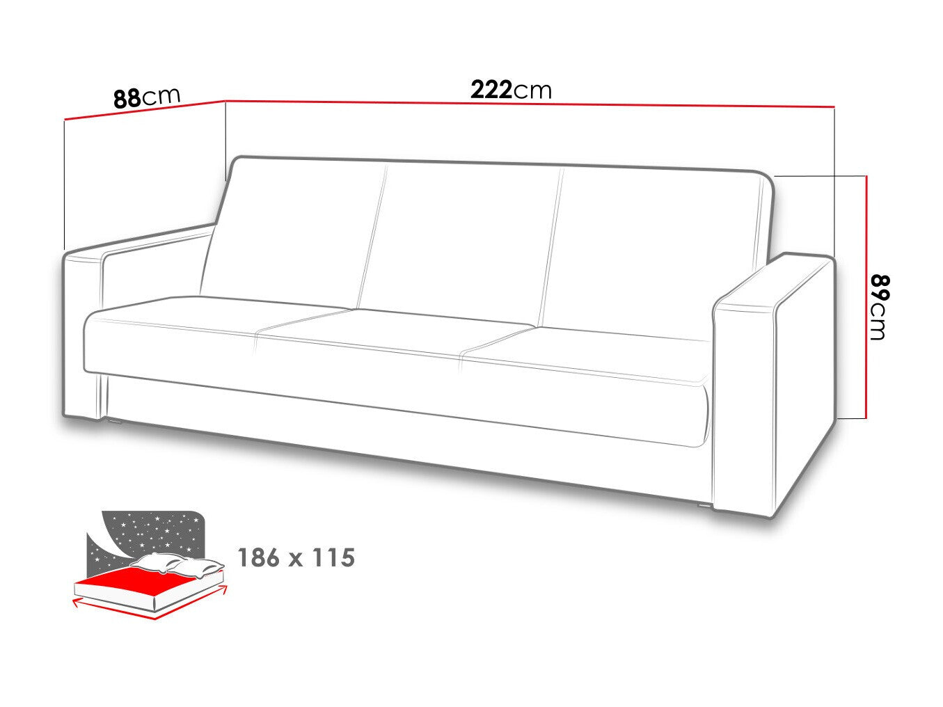 Sovesofa Providence 164