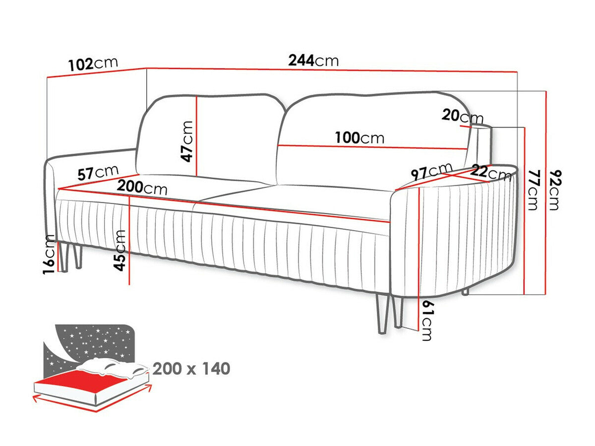 Sovesofa Kingston 138