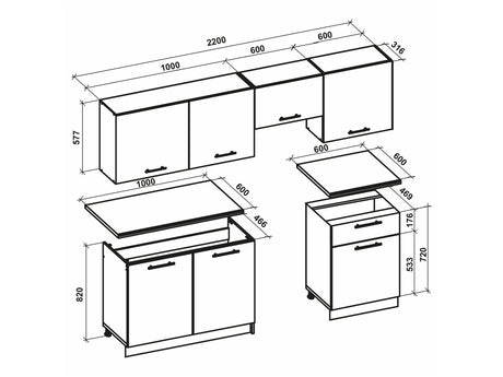 Køkkensæt Houston 1332
