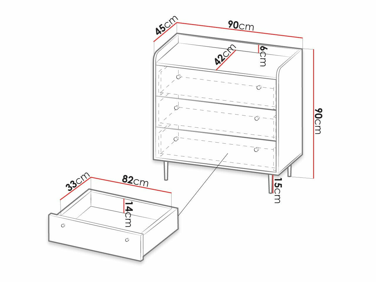 Chest of drawers Providence 157