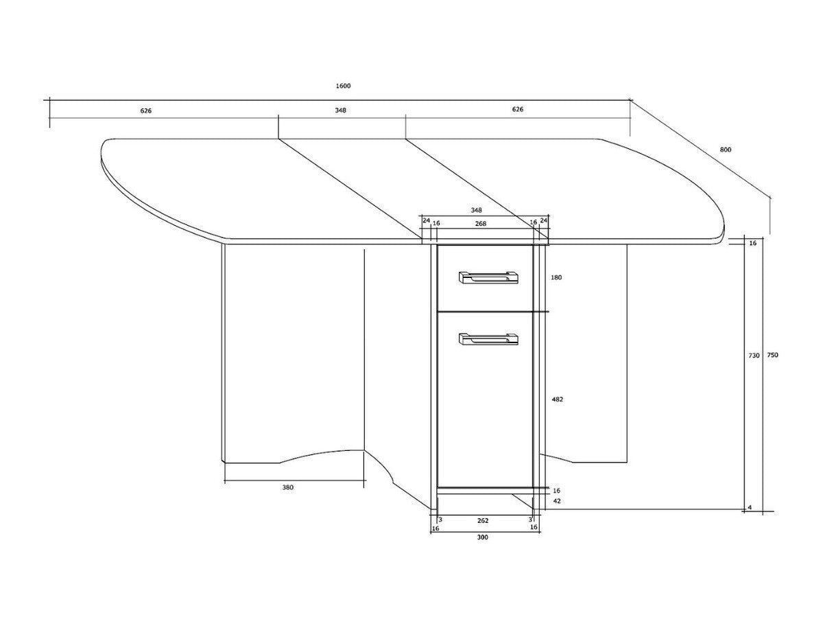 Klapbord Gilroy 105