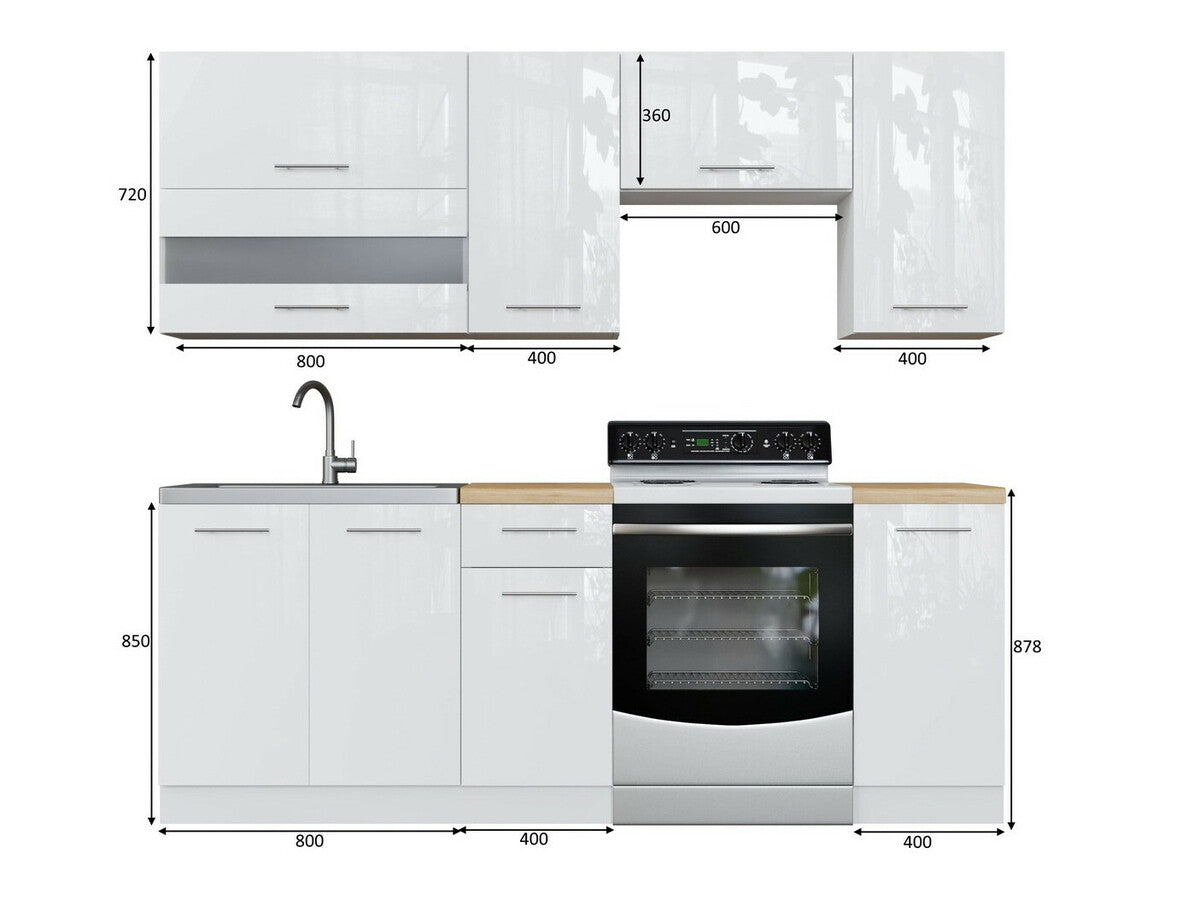 Modulopbygget køkkensæt Tiffa White 117