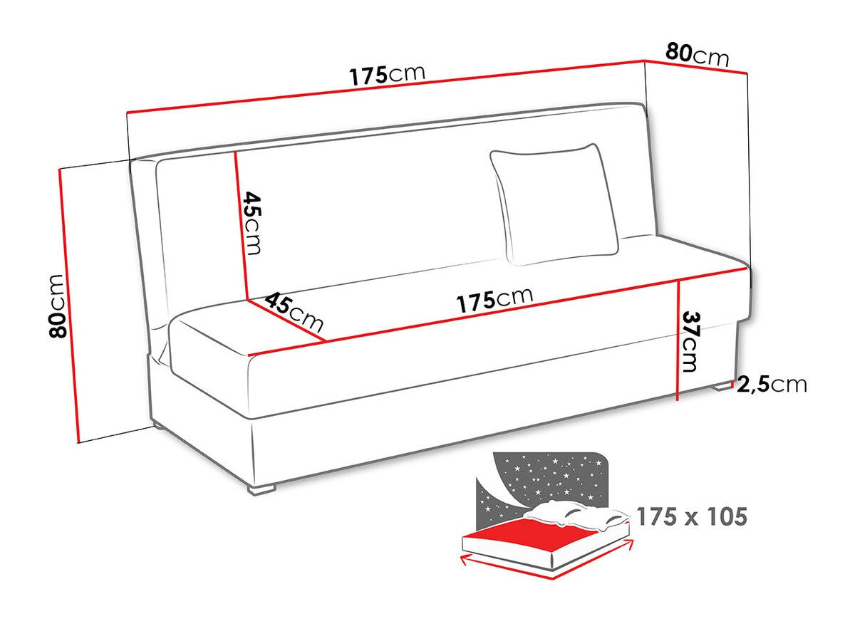 Sovesofa Columbus 119