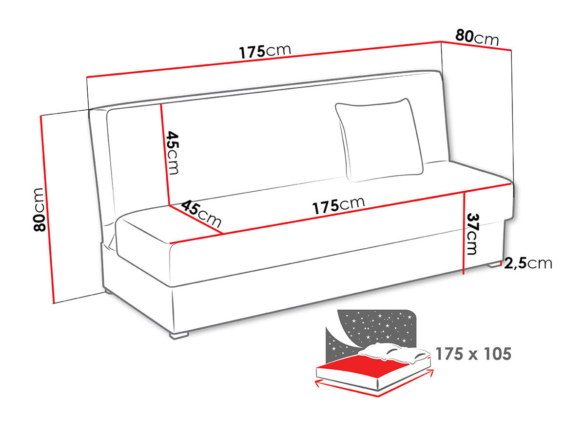 Sovesofa Columbus 119