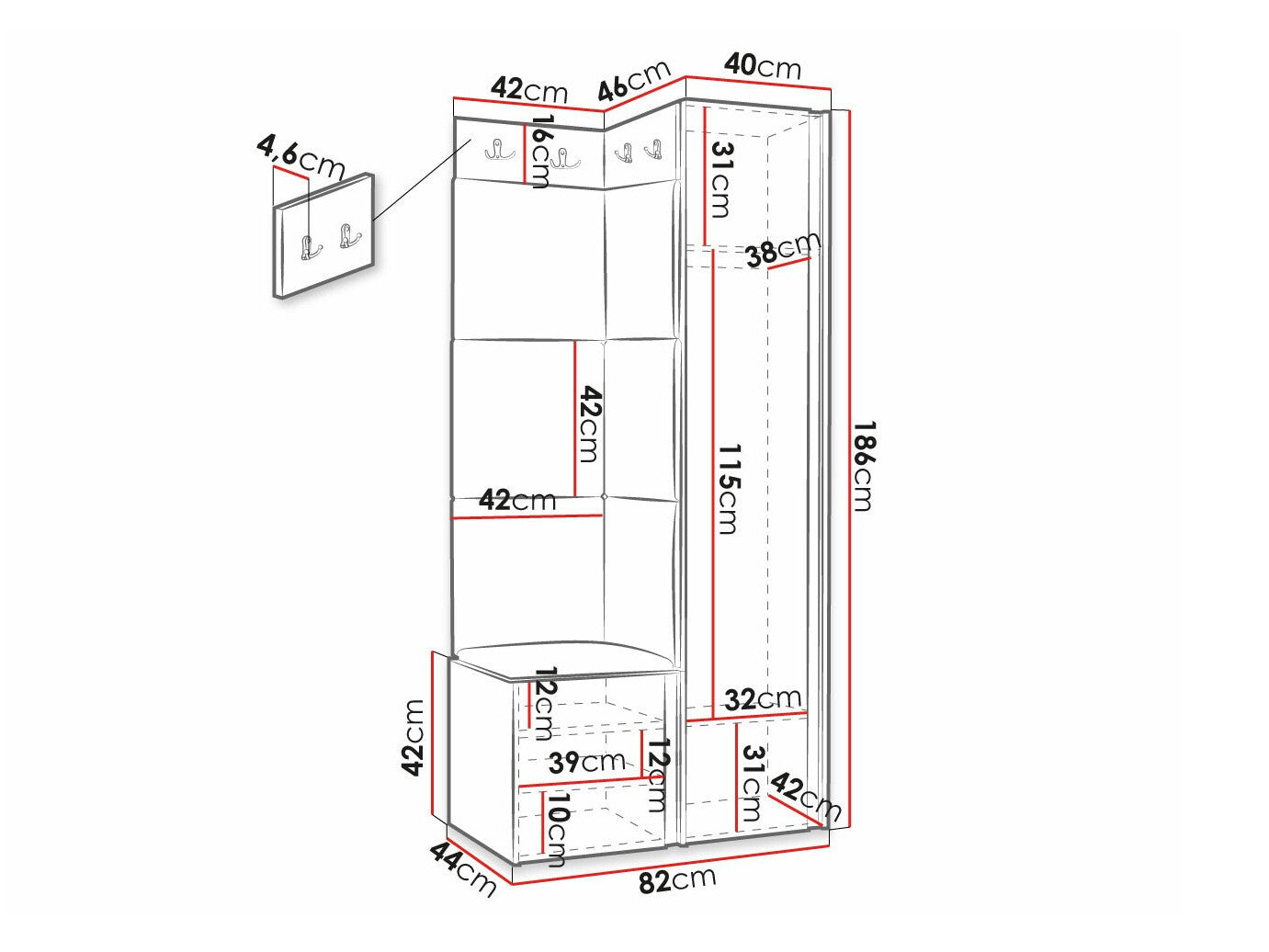 Entrésæt Hartford 390