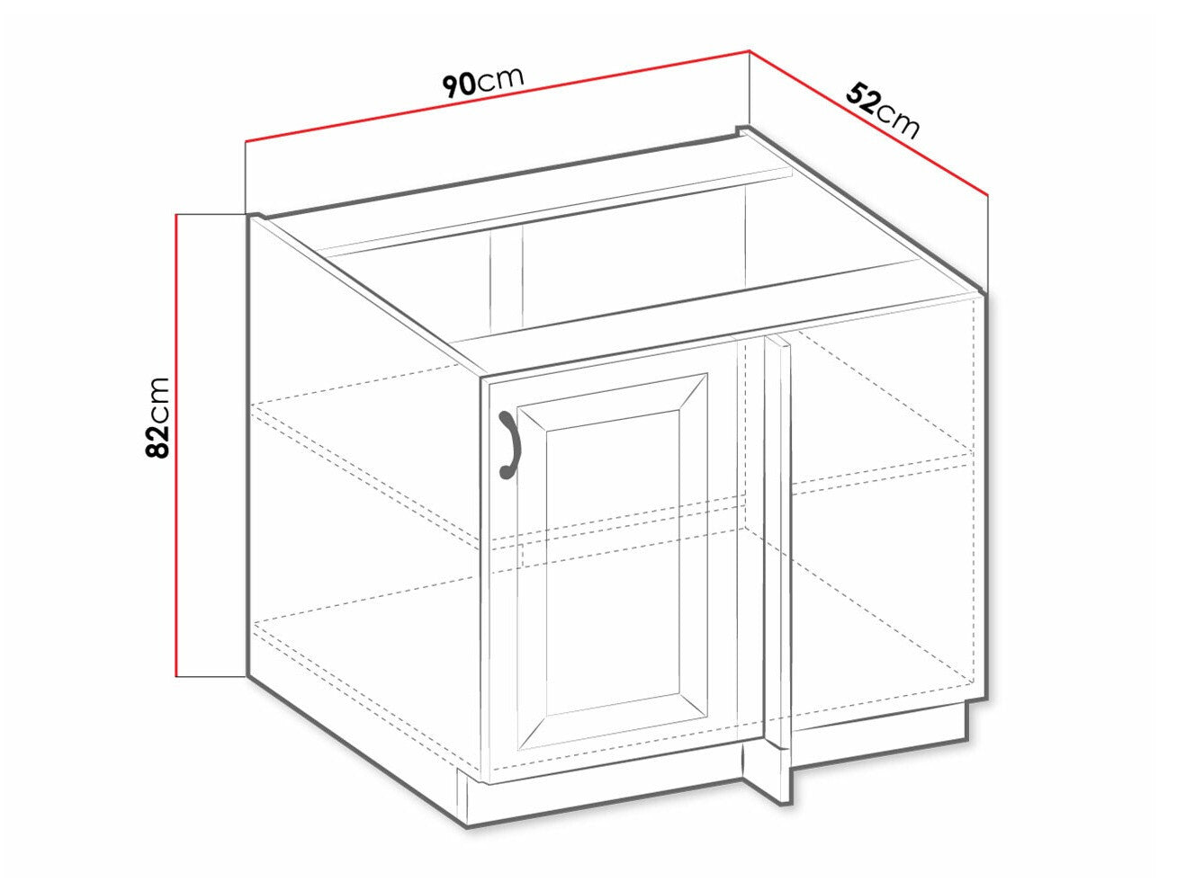 Modulskab med låger Retro White 100