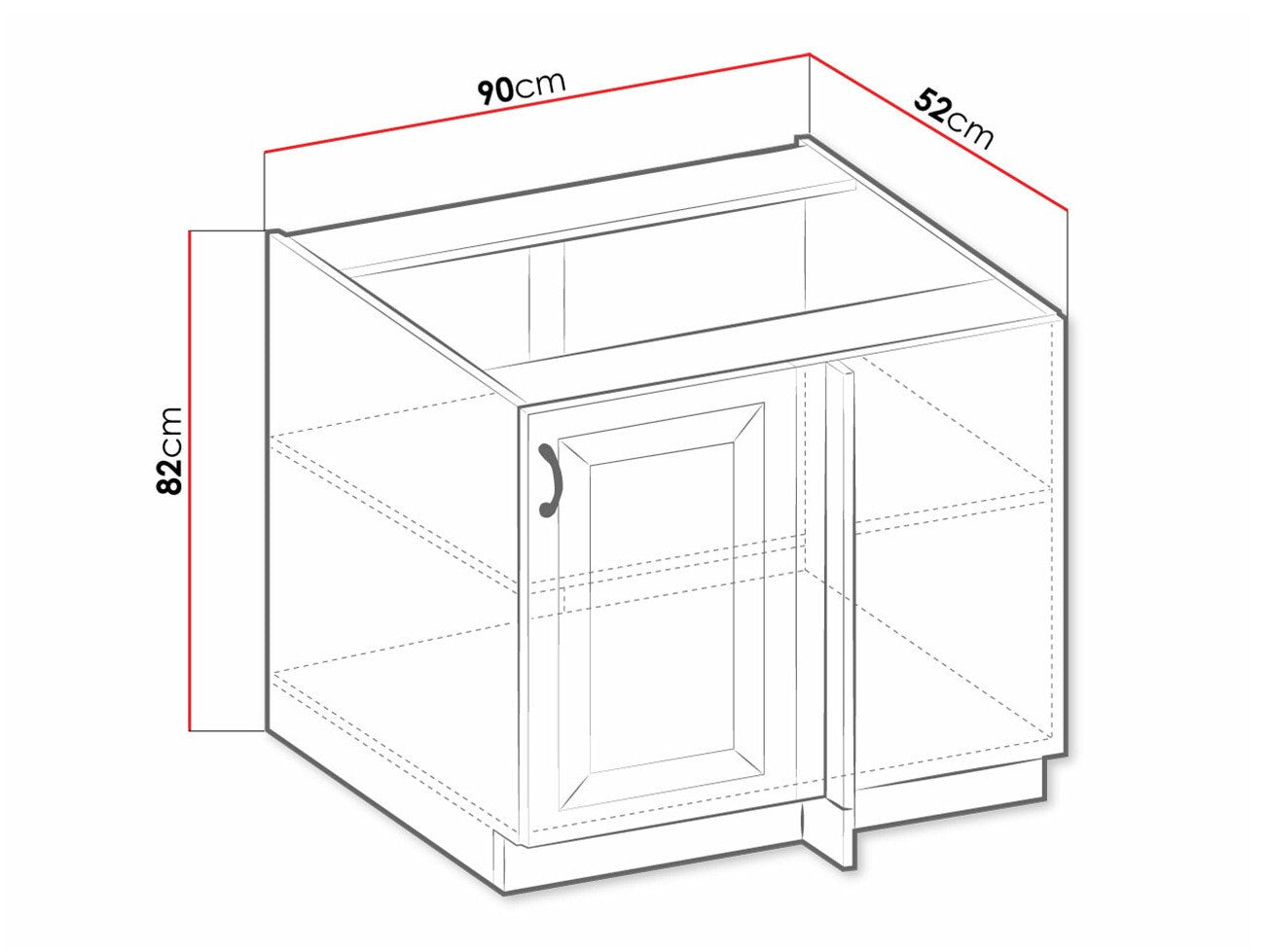 Modulskab med låger Retro Grey 100