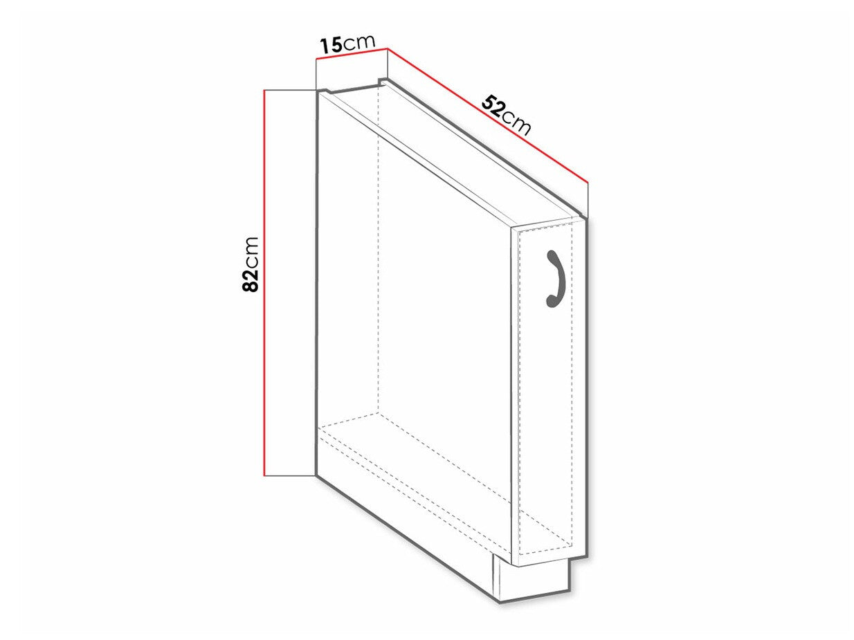 Modulskab med udtrækskurv Retro Grey 101