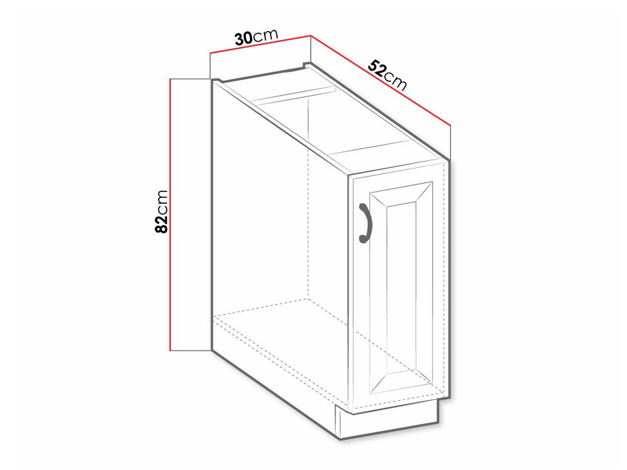 Modulskab med udtrækskurv Retro White 102