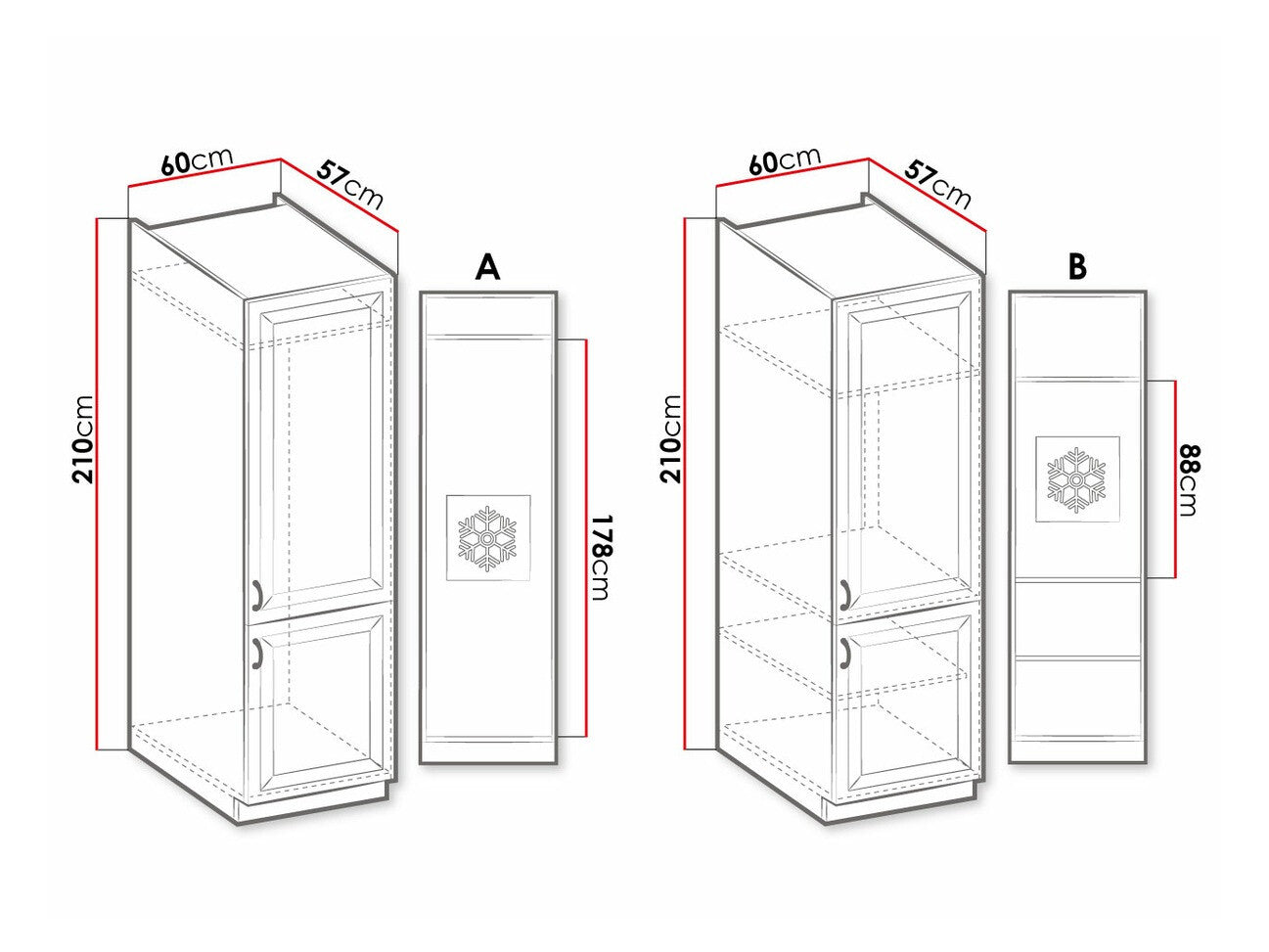 Modulskab med låger Retro White 118