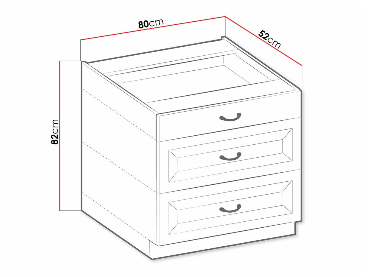 Modulskab med skuffer Retro Grey 120