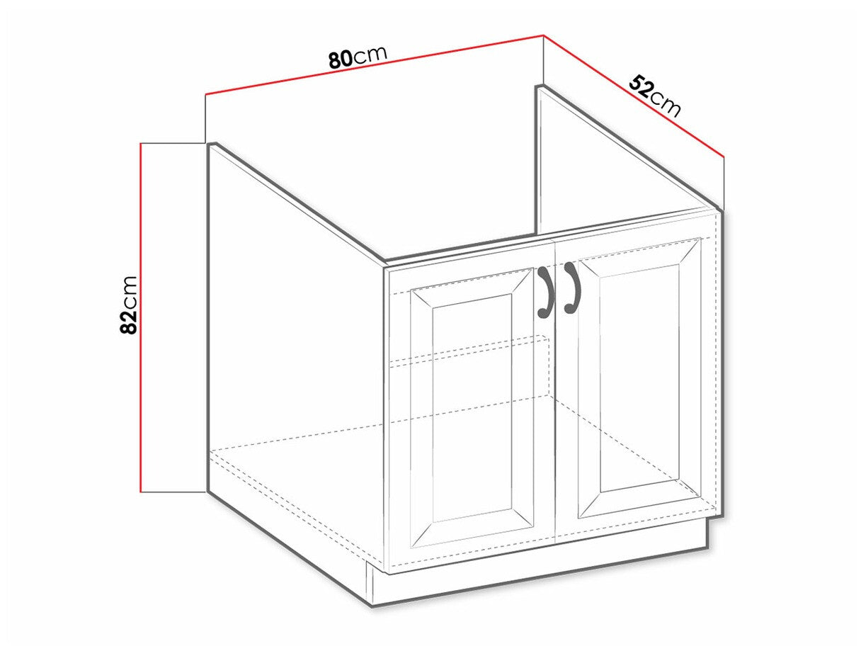 Modulopbygget vaskeskab med låger Retro Grey 121
