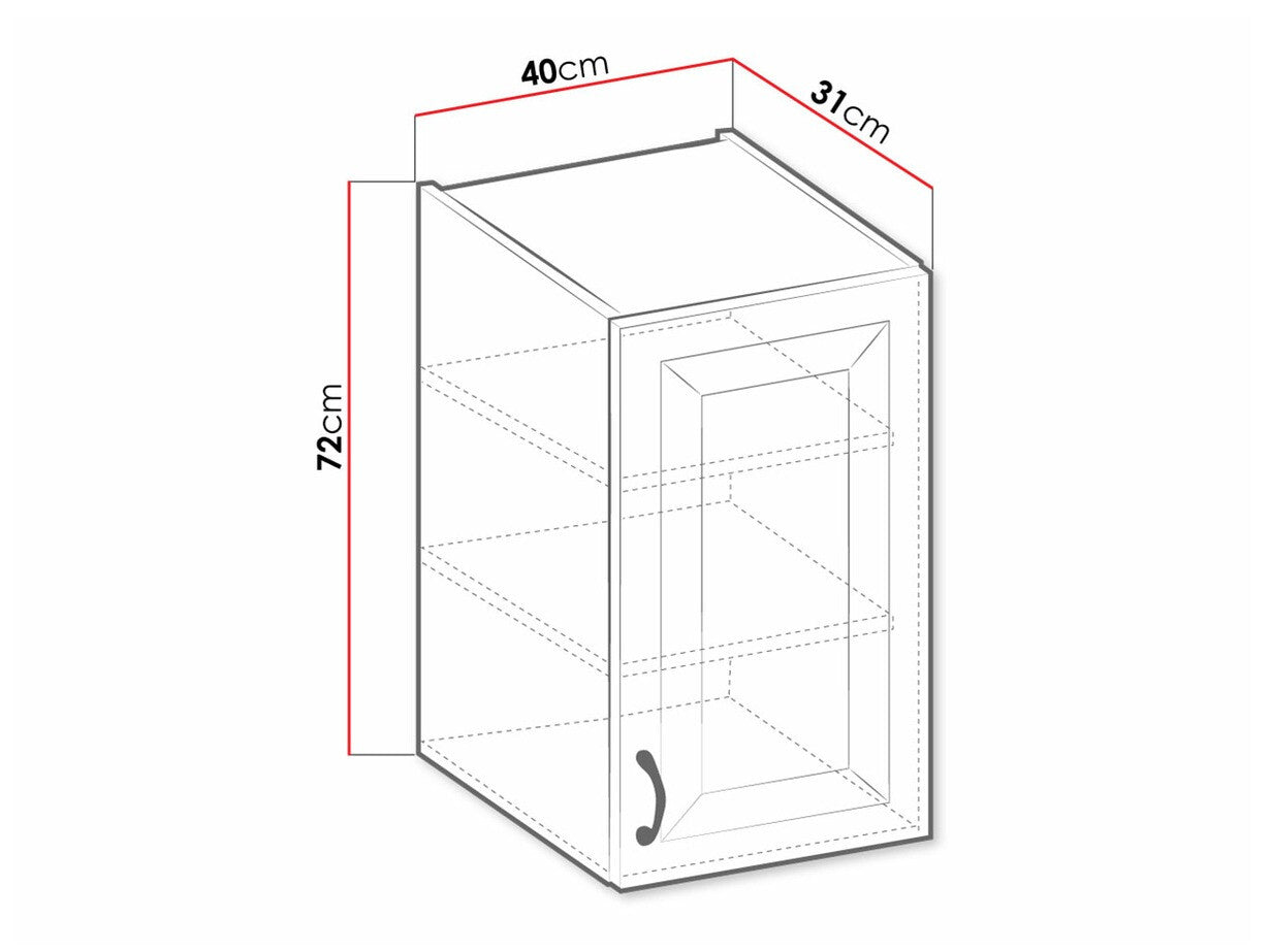 Modulært vægskab Retro White 126