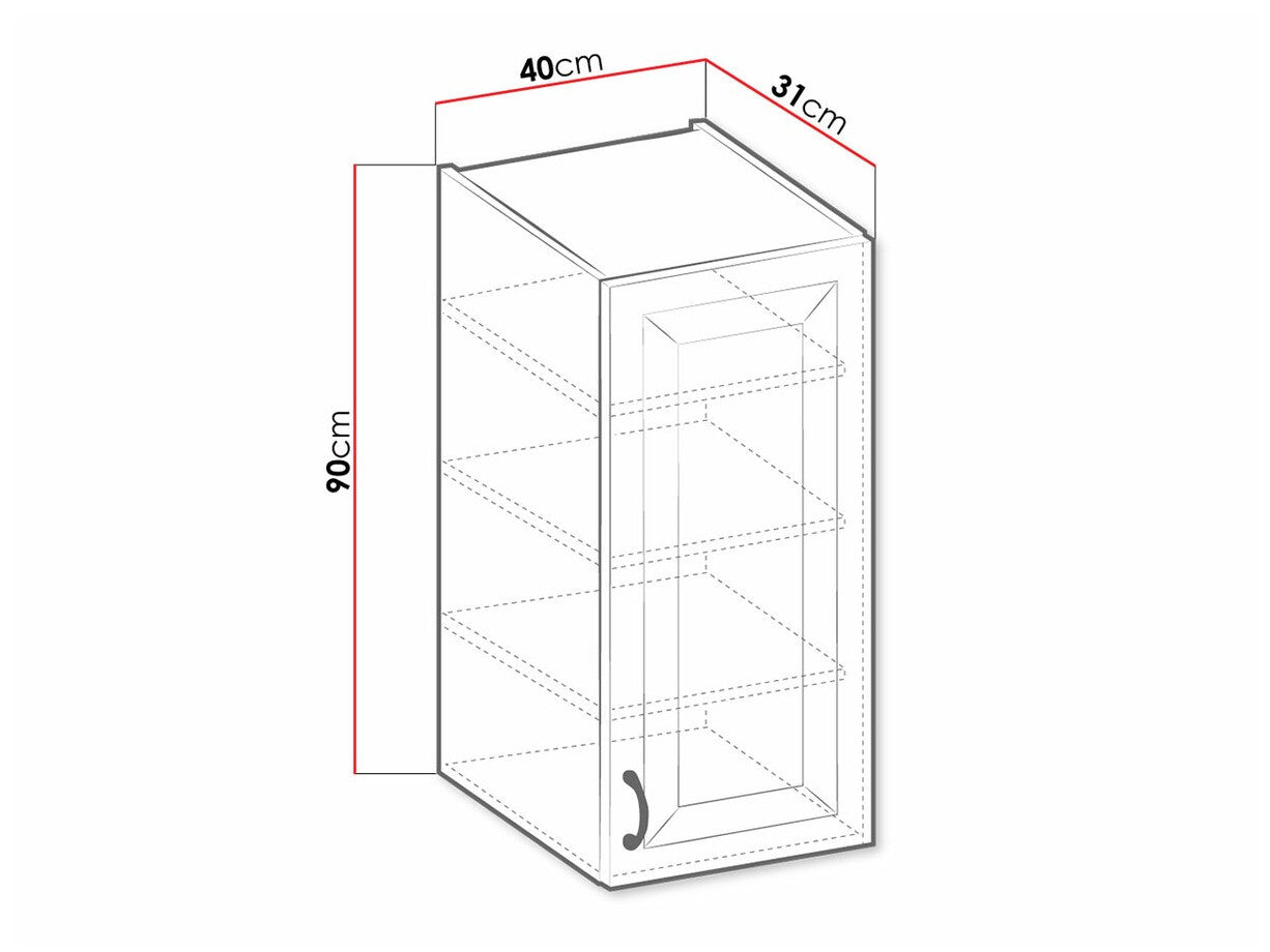Modulært vægskab Retro White 127