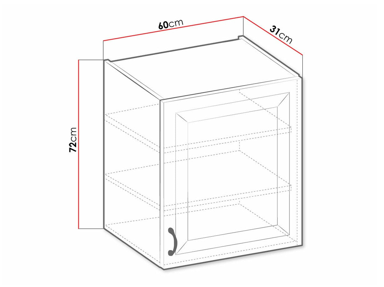 Modulært vægskab Retro White 135