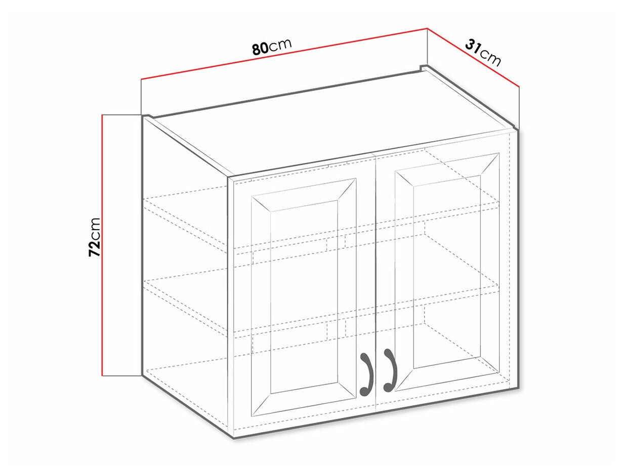 Modulært vægskab Retro Grey 139