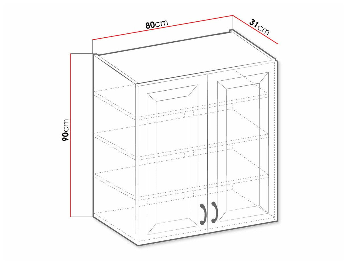 Modulært vægskab Retro Grey 140