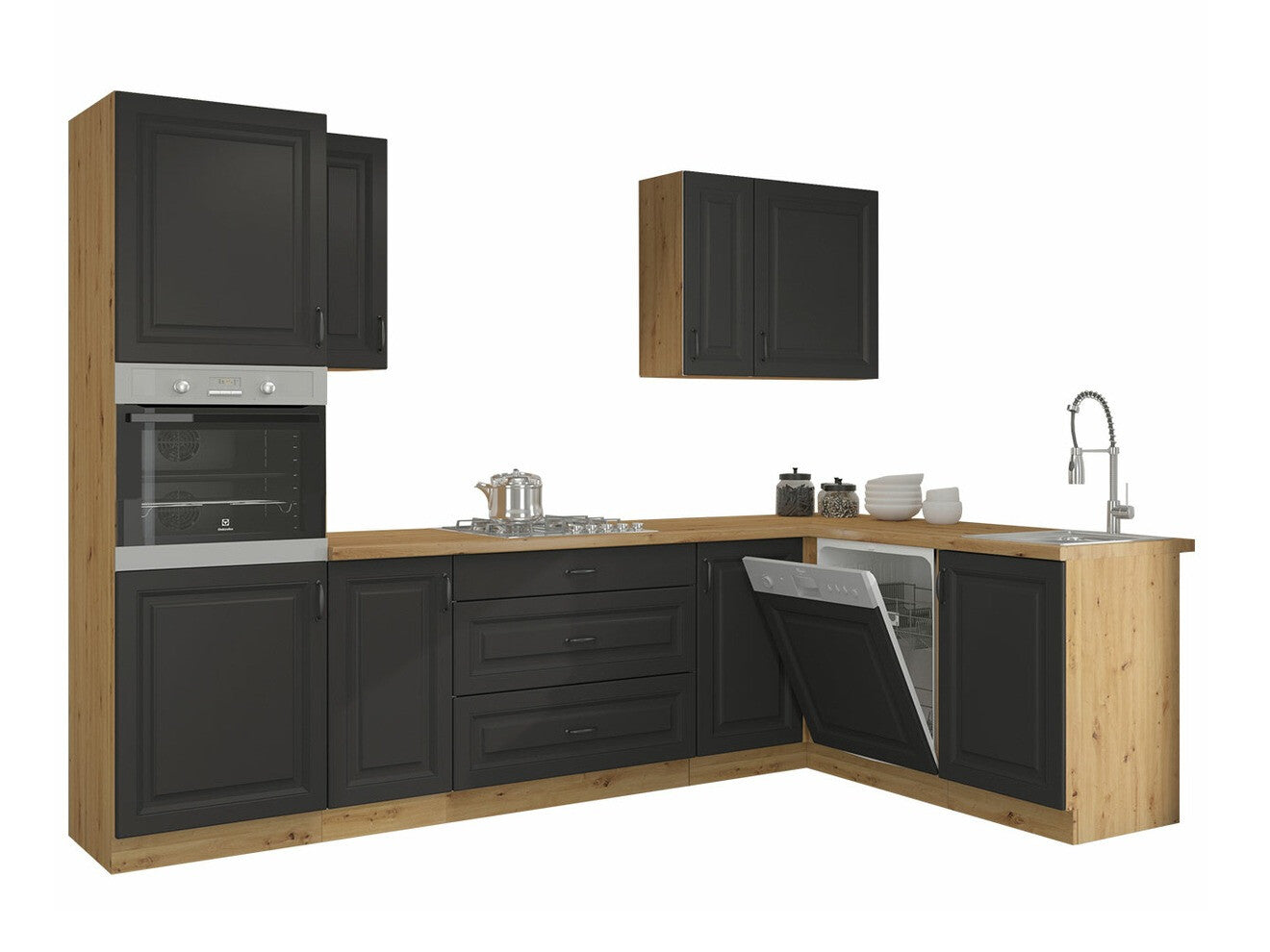 Modulopbygget køkkensæt Retro Grey 148