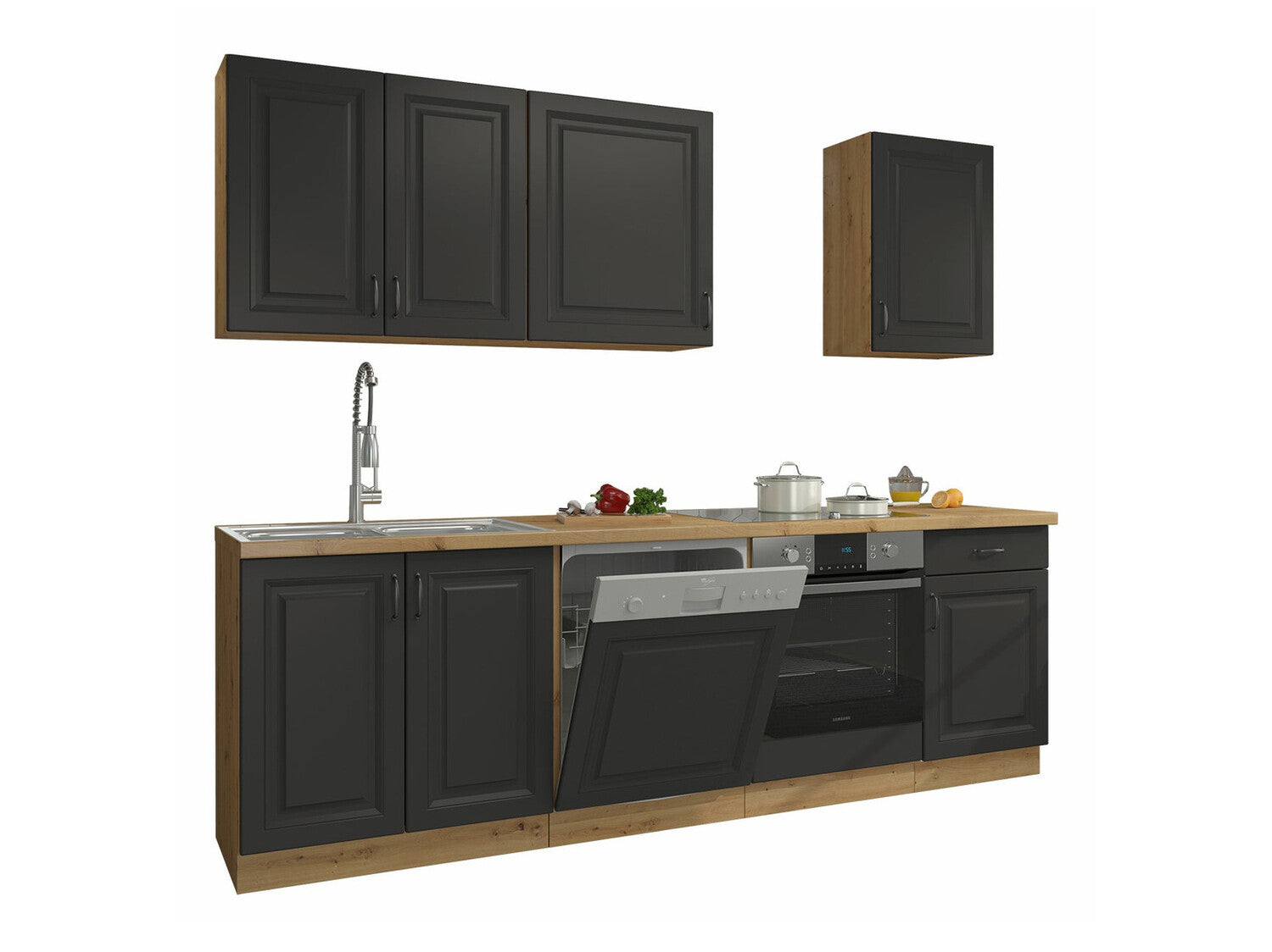 Modulopbygget køkkensæt Retro Grey 150