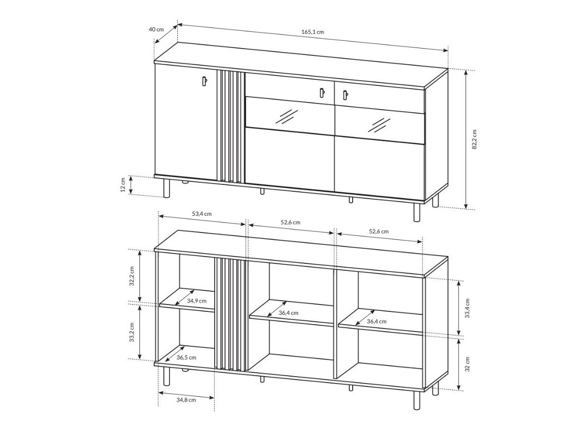 Vitrineskab Kingston H105