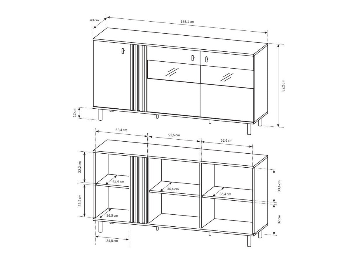 Vitrineskab Kingston H105