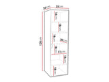 Wall mounted bathroom cabinet Merced D100