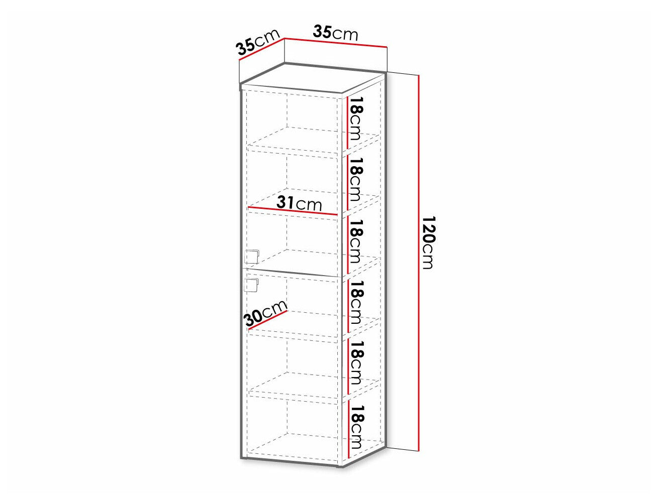 Wall mounted bathroom cabinet Merced R101