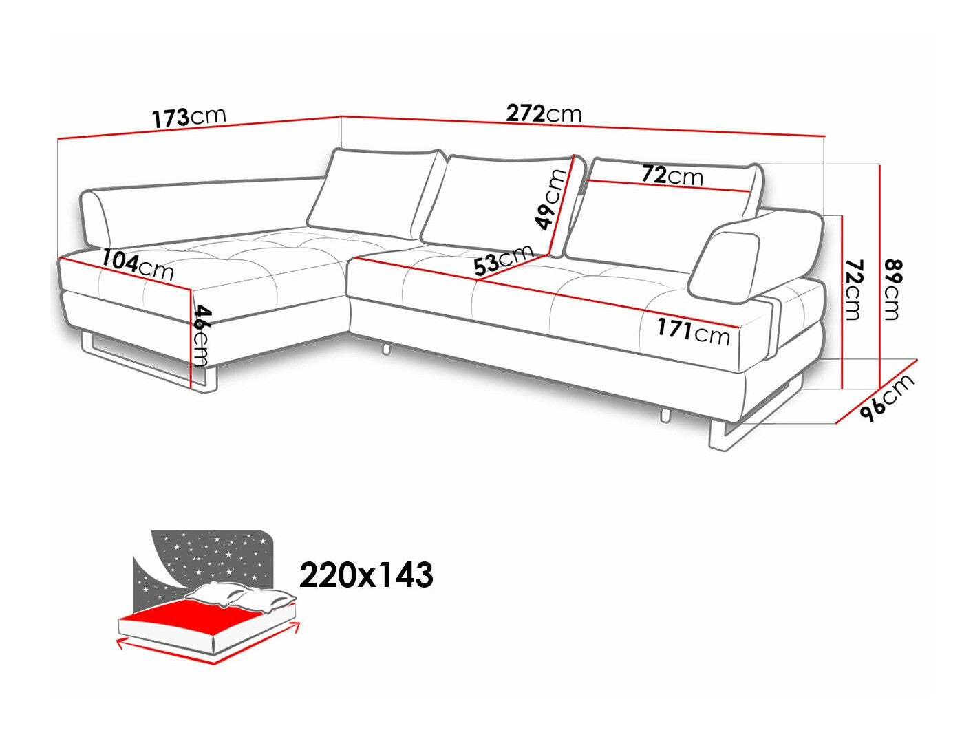 Hjørnesofa Lincoln 171