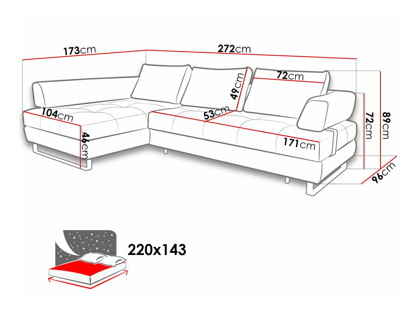 Hjørnesofa Lincoln 171
