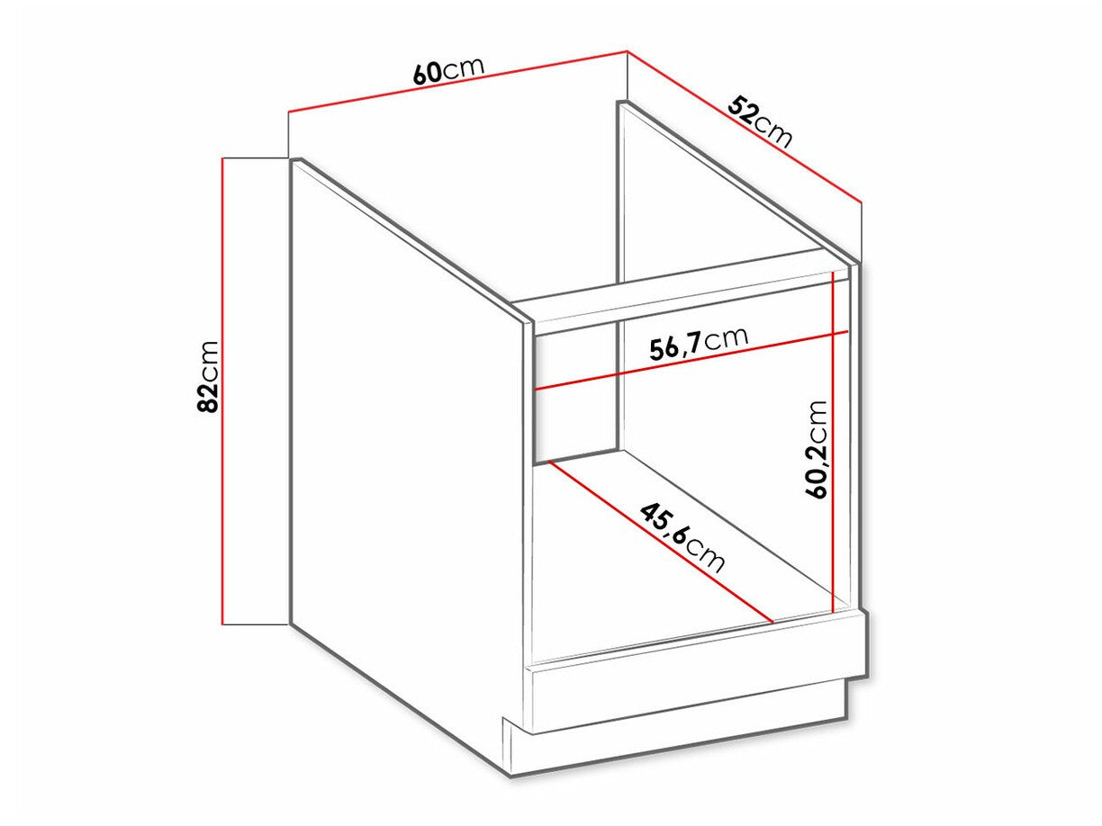 Modulskab til indbyggede apparater Retro White 109