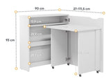 Hjørneskrivebord Concept Pro Lenart Levfere 156